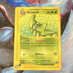 Pokemon Nintendo Metapod Expedition Base Set 87/165 Uncommon 60HP Stage 1 - Image 1