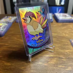 Pidgeotto 1999 Topps Pokemon T.V. Rainbow Foil #17 Blue Label * Near Mint - Image 2