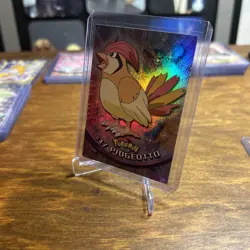 Pidgeotto 1999 Topps Pokemon T.V. Rainbow Foil #17 Blue Label * Near Mint - Image 3