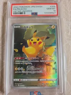 Pokemon Japanese SWSH FA/Pikachu Vstar Universe 2022/ 205 PSA 10 - Image 1