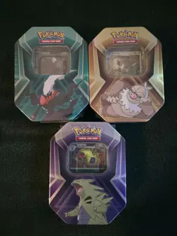 Pokemon TCG Triple Whammy Tyranitar, Darkrai, Slaking Tins (3x) SEALED - Image 1