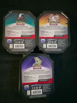 Pokemon TCG Triple Whammy Tyranitar, Darkrai, Slaking Tins (3x) SEALED - Image 2