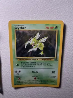 Scyther (10/64) Holo Jungle Set Pokemon Card LP w/pack - Image 5