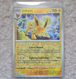 Jolteon Rare Reverse Holo SV: Scarlet & Violet 151 135/165 Pokemon Card TCG - Image 1