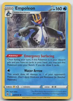 Pokemon Card Empoleon Holo Rare SWSH09: Brilliant Stars 037/172 - Image 1