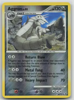 Pokemon Card Aggron Rare Rising Rivals 14/111 - Image 1