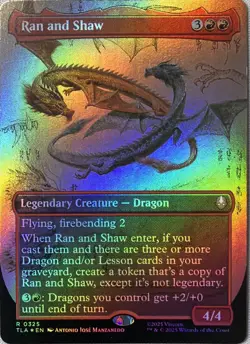 Ran and Shaw (Borderless) Avatar The Last Airbender Magic: The Gathering Foil NM - Image 1