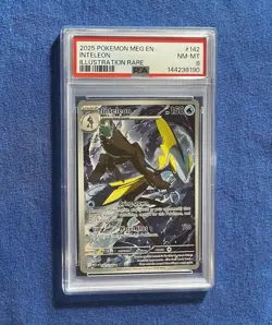 2025 POKEMON MEG EN-MEGA EVOLUTION ILLUSTRATION RARE #142 INTELEON PSA 8 NM-MT - Image 1