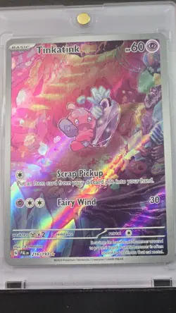 Pokemon TCG Tinkatink 216/193 SV02 Paldea Evolved Illustration Rare Holo - Image 1