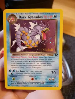 Pokemon Team Rocket Prerelease Dark Gyarados Holo 8/82 - LP/MP - Image 1