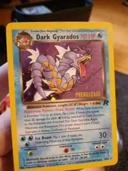 Pokemon Team Rocket Prerelease Dark Gyarados Holo 8/82 - LP/MP - Image 3