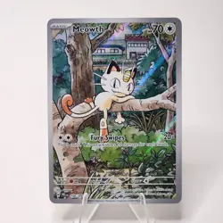 Pokemon TCG Meowth 106/094 Phantasmal Flames Illustration Rare Holo - Image 1