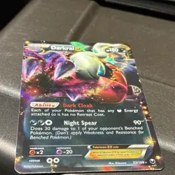 Pokemon TCG Darkrai EX Ultra Rare Holo Dark Explorers 63/108 180 HP Night Spear - Image 2