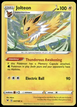 Pokemon Jolteon - (Cosmos Holo) Promo 047/185 NM Holo - Image 1