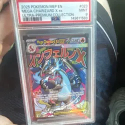 Pokemon Mega Charizard X Ex 2025 Promo Holo Me Mega Evolution PSA 9 EX #023 - Image 1