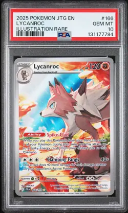 Lycanroc 166/159 Illustration Rare Jtg En-journey Together Pokemon PSA 10 - Image 1