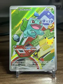 Pokemon TCG Bulbasaur 037 Promo Illustration First Partner 30th Anniversary - Image 1