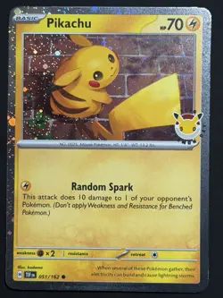SWIRL Pikachu 051 /162 Stamped 2026 Pokemon Day 30th Anniversary Promo NM - Image 5