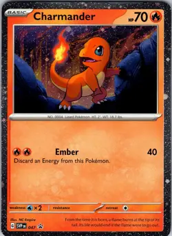 Charmander (Cosmos Holo) 047 Holo Promo Scarlet & Violet Promo Pokemon Holo NM - Image 1