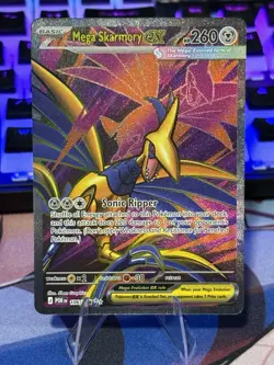 Mega Skarmory EX 106/088 Full Art Ultra Rare Pokemon Perfect Order NM - Image 1