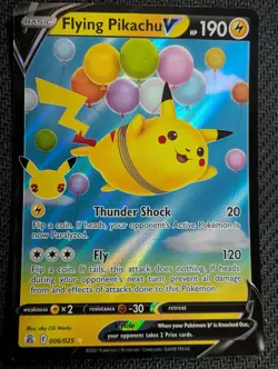 Flying Pikachu V 006/025 Holo V Rare Celebrations Pokemon Near Mint - Image 1