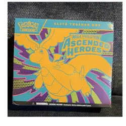 Pokemon Elite Trainer Box Ascended Heroes Mega Evolution Dragonite TCG - Image 1