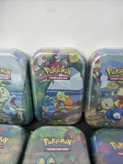 Pokemon TCG Celebrations Mini Tin Pack Sealed Complete Set Of 8 Tins Trade Game 820650809378 - Image 4