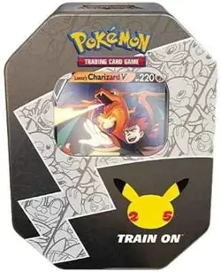 Pokemon TCG 25th Anniversary Celebrations Tin Pack ~ Lance's Charizard V Sealed 820650809880 - Image 1