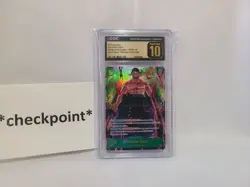ONE PIECE OP06-WINGS OF THE CAPTAIN #118 RORONOA ZORO ALT ART CGC PRISTINE 10! - Image 1