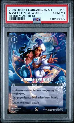 A Whole New World 2025 Disney Lorcana Promo #10 Infinity Weekend PSA 10 - Image 1