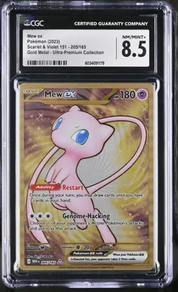 Mew Ex Hyper Rare Scarlet & Violet 151 205/165 Hyper Rare Pokemon Card CGC 8.5 - Image 1