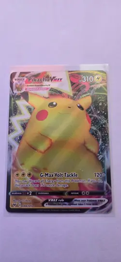 Pokemon Pikachu VMAX Vivid Voltage Holo 044/185 Trading Card NM - Image 1