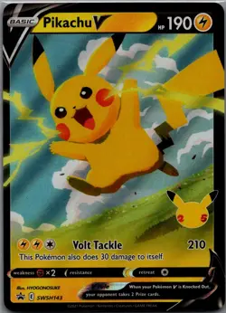 Pikachu V Promo SWSH: Sword & Shield Promo Cards SWSH143 NM - Image 1
