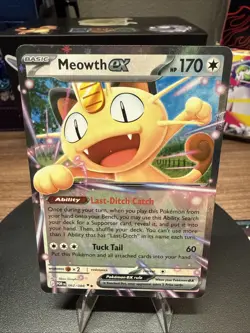 Meowth ex 062/088 Me03: Perfect Order Double Rare Pokemon Card Near Mint - Image 1