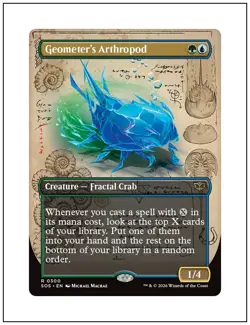1x Geometer's Arthropod, Borderless Art, Secrets of Strixhaven, MTG NM - Image 1