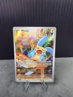 Minun 194/182 Sv04: Paradox Rift Holofoil Illustration Rare Pokemon TCG English - Image 1
