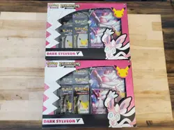 Pokemon Celebrations Sealed 2 Pack Dark Sylveon Box with Evolving Skies! Rare - Image 1