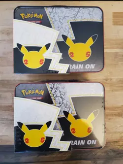 NEW Pokemon Celebrations Sealed 2 Pack Collectors Chest Mimikyu Toxtricity Promo - Image 2