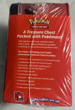 Pokemon Celebrations 25th Anniversary Collectors Chest Lunch Box Factory Sealed - Image 3