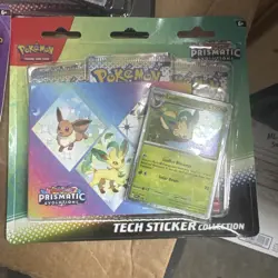 Pokemon TCG Prismatic Evolutions Tech Sticker Collection All 3 Sealed - Image 2