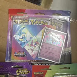 Pokemon TCG Prismatic Evolutions Tech Sticker Collection All 3 Sealed - Image 3