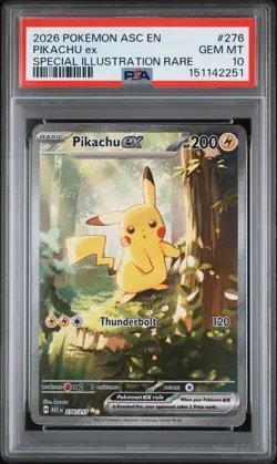 2026 Pokemon Pikachu EX Special Illustration Rare ASC EN #276 - PSA 10 - Image 1