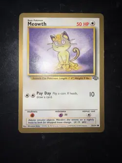 1999 Fruit Roll-Ups Meowth [Gold Border] Pokemon Jungle Promo - Image 2