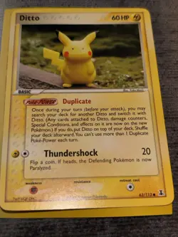 Ditto - (Pikachu) 39/113 Delta Species Regular Non Holo Pokemon Card - Image 3