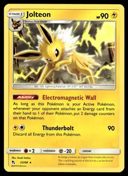 Jolteon 23/68 Rare Hidden Fates Pokemon NM/M - Image 1