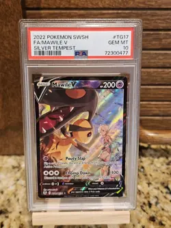 Pokemon Mawile V TG17/TG30 Silver Tempest Trainer Gallery Full Art Holo PSA 10 - Image 1