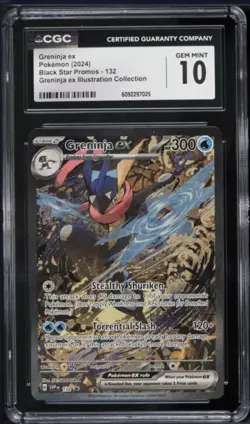 2024 POKEMON BLACK STAR PROMOS #132 GRENINJA EX CGC 10 GEM MINT - Image 1