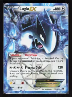 Lugia EX (Team Plasma) Holo Ultra Rare Pokemon Legendary Treasures 102/113 HP - Image 1