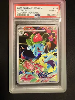 Ivysaur Illustration Rare PSA 10 Mega Evolution 134/ 132 Pokemon TCG - Image 1