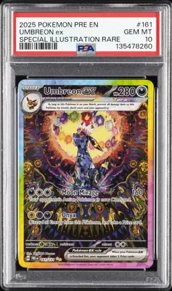 2025 POKEMON PRE EN-PRISMATIC EVOLUTIONS #161 UMBREON EX PSA 10 - Image 1